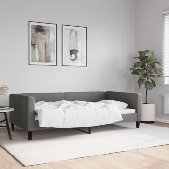 ARDEBO.de - Tagesbett Dunkelgrau 100x190 cm Stoff