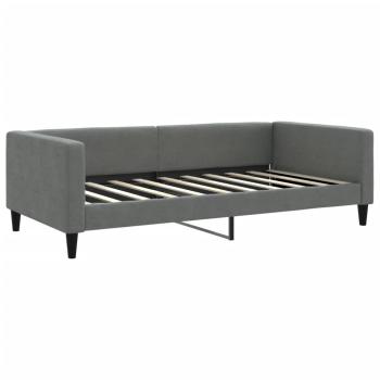 Tagesbett Dunkelgrau 100x190 cm Stoff