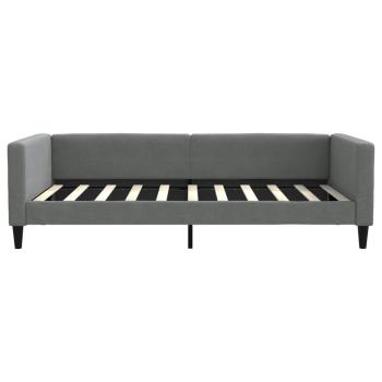 Tagesbett Dunkelgrau 100x190 cm Stoff