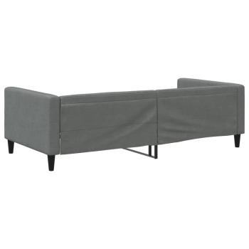 Tagesbett Dunkelgrau 100x190 cm Stoff