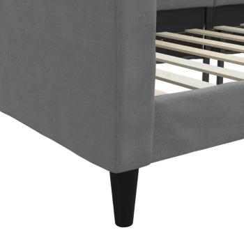 Tagesbett Dunkelgrau 100x190 cm Stoff