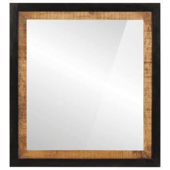 ARDEBO.de - Badspiegel 55x1x60 cm Glas und Massivholz Mango