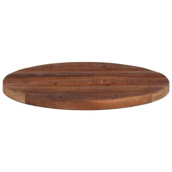 Tischplatte Ø 50x3,8 cm Rund Altholz Massiv