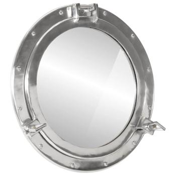 ARDEBO.de - Bullaugen-Spiegel Wandmontage Ø50 cm Aluminium und Glas