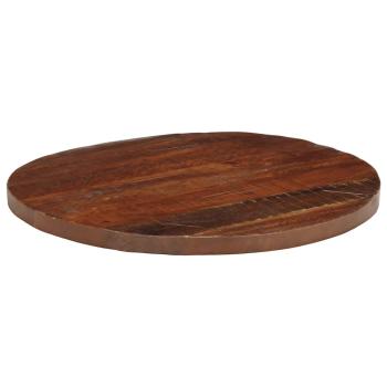 Tischplatte Ø 70x2,5 cm Rund Altholz Massiv