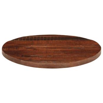 Tischplatte Ø 70x2,5 cm Rund Altholz Massiv