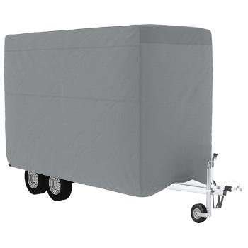 Schutzh?lle f?r Pferdeanh?nger Grau 334x148x230 cm Vliesstoff