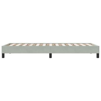 Bettgestell ohne Matratze Hellgrau 90x220 cm Samt