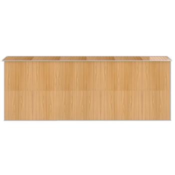 Geräteschuppen Hellbraun 192x523x223 cm Verzinkter Stahl