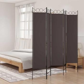 ARDEBO.de - 5-tlg. Paravent Braun 200x200 cm Stoff