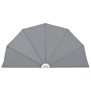 Faltbarer Terrassen-Seitenfächer Grau 160 cm