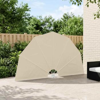 ARDEBO.de - Faltbarer Terrassen-Seitenfächer Creme 160 cm