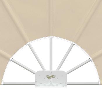 Faltbarer Terrassen-Seitenfächer Creme 160 cm