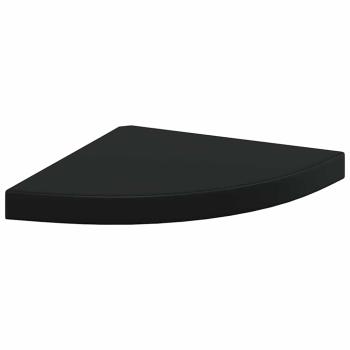 Eck-Schweberegale 4 Stk. Schwarz 35x35x3,8 cm MDF