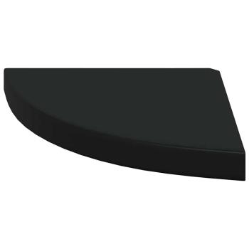 Eck-Schweberegale 4 Stk. Schwarz 35x35x3,8 cm MDF