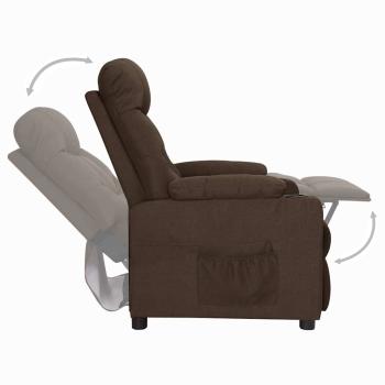Relaxsessel Dunkelbraun Stoff