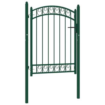 ARDEBO.de - Hekpoort EMMEN met gebogen bovenzijde staal 100x98,5 cm groen