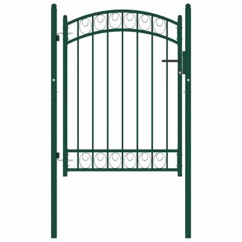 Hekpoort EMMEN met gebogen bovenzijde staal 100x98,5 cm groen