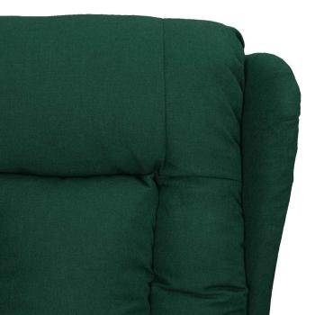 Elektrischer Massagesessel Dunkelgrün Stoff