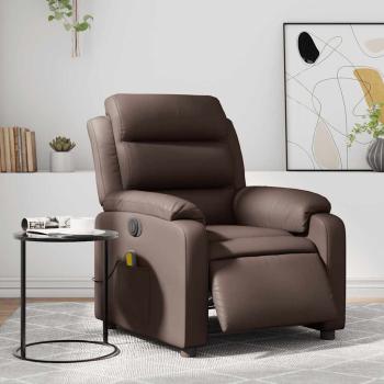 ARDEBO.de - Massagesessel Elektrisch Braun Kunstleder