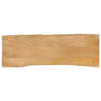 ARDEBO.de - Tischplatte mit Baumkante 110x40x2,5 cm Massivholz Mango