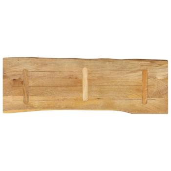 Tischplatte mit Baumkante 110x40x2,5 cm Massivholz Mango