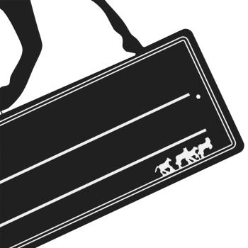 Namensschild für Pferdebox Schwarz Stahl