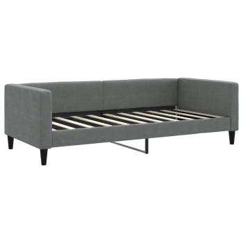Tagesbett Ausziehbar mit Schubladen Dunkelgrau 100x190 cm Stoff