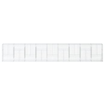 Gabione mit Deckel 900x50x150 cm Verzinktes Eisen