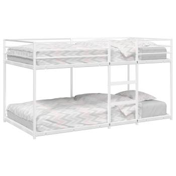 ARDEBO.de - Etagenbett ohne Matratze Weiß 100x200 cm Stahl