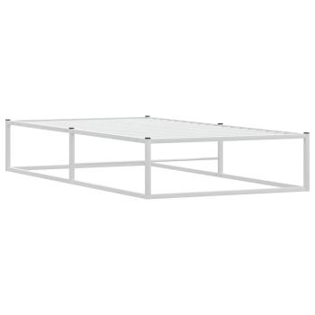 Bettgestell ohne Matratze Weiß 90x200 cm Metall