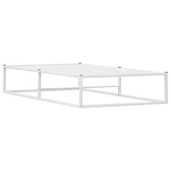 Bettgestell ohne Matratze Weiß 90x200 cm Metall