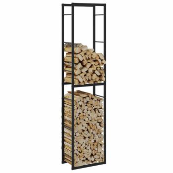 ARDEBO.de - Brennholzregal Schwarz 50x30x209 cm Stahl