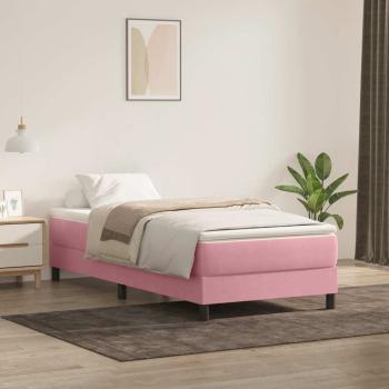 Boxspringbett ohne Matratze Rosa 80x210 cm Samt