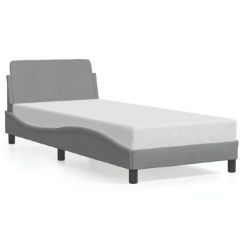 Bettgestell Dover Hellgrau 90x190 cm Stoff