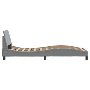 Bettgestell Dover Hellgrau 90x190 cm Stoff