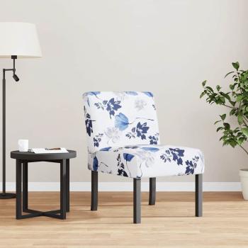 ARDEBO.de - Polsterstuhl Blau Blumenmuster Stoff