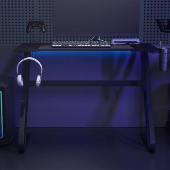 ARDEBO.de - Gaming-Schreibtisch mit ZZ-Gestell Schwarz 110x60x75 cm