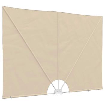 Faltbarer Terrassen-Seitenfächer Creme 300×200 cm