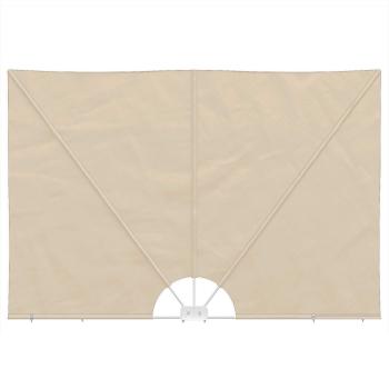Faltbarer Terrassen-Seitenfächer Creme 300×200 cm