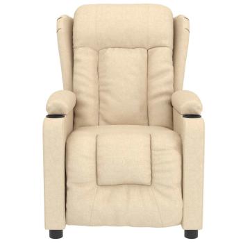 Massagesessel Creme Stoff