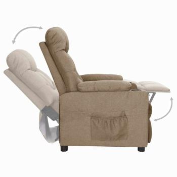 Relaxsessel Taupe Stoff