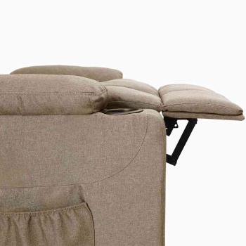 Relaxsessel Taupe Stoff