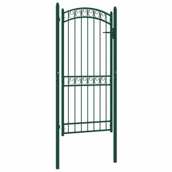 ARDEBO.de - Zauntor mit Gewölbter Spitze Stahl 102x136 cm Grün