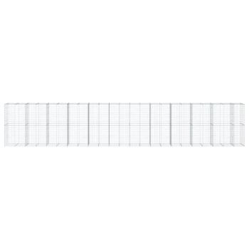 Gabione mit Deckel 1150x100x200 cm Verzinktes Eisen