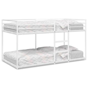 Etagenbett ohne Matratze Weiß 107x203 cm Stahl