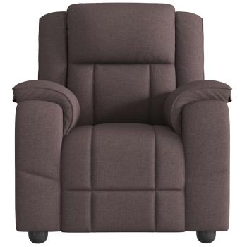 Massagesessel Dunkelbraun Stoff