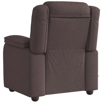 Massagesessel Dunkelbraun Stoff