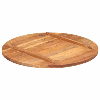 Tischplatte Massivholz Akazie Rund 25-27 mm 80 cm