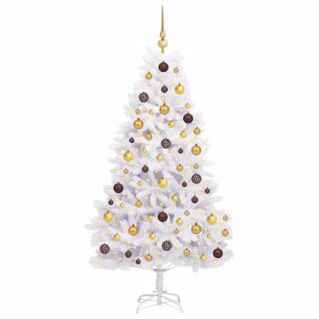 Künstlicher Weihnachtsbaum 180 cm PVC und Stahl Weiß